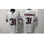 Men's Chicago Bears #31 Dillon Thieneman White 2026 F.U.S.E. Vapor Untouchable Limited Football Stitched Jersey