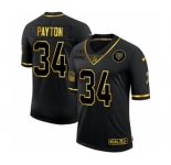 Men's Chicago Bears #34 Walter Payton 2020 Salute To Service Black Golden Limited Football Jersey