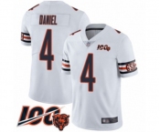 Men's Chicago Bears #4 Chase Daniel White Vapor Untouchable Limited Player 100th Season Football Jersey