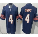 Men's Chicago Bears #4 D'Andre Swift Limited Navy FUSE Vapor Jersey
