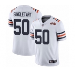 Men's Chicago Bears #50 Mike Singletary White 100th Season Limited Football Jersey
