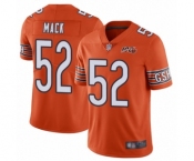 Men's Chicago Bears #52 Khalil Mack Orange Alternate 100th Season Limited Football Jersey