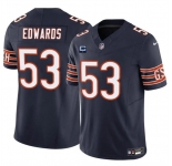 Men's Chicago Bears #53 T.J. Edwards Navy 2024 F.U.S.E. With 1-star C Patch Vapor Untouchable Limited Football Stitched Jersey