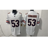 Men's Chicago Bears #53 T.J. Edwards White 2026 F.U.S.E. Vapor Untouchable Limited Football Stitched Jersey