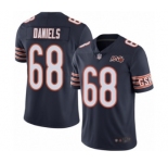 Men's Chicago Bears #68 James Daniels Navy Blue Team Color 100th Season Limited Football Jersey