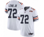 Men's Chicago Bears #72 Charles Leno White 100th Season Limited Football Jersey