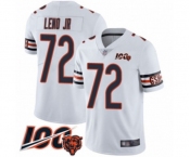Men's Chicago Bears #72 Charles Leno White Vapor Untouchable Limited Player 100th Season Football Jersey