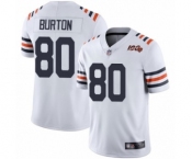Men's Chicago Bears #80 Trey Burton White 100th Season Limited Football Jersey