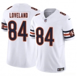 Men's Chicago Bears #84 Colston Loveland White 2025 Draft F.U.S.E. Vapor Untouchable Limited Football Stitched Jersey