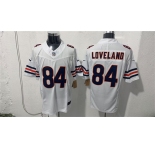 Men's Chicago Bears #84 Colston Loveland White 2026 F.U.S.E. Vapor Untouchable Limited Football Stitched Jersey
