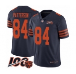 Men's Chicago Bears #84 Cordarrelle Patterson Limited Navy Blue Rush Vapor Untouchable 100th Season Football Jersey