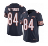 Men's Chicago Bears #84 Cordarrelle Patterson Navy Blue Team Color 100th Season Limited Football Jersey