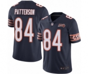 Men's Chicago Bears #84 Cordarrelle Patterson Navy Blue Team Color 100th Season Limited Football Jersey