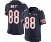 Men's Chicago Bears #88 Riley Ridley Navy Blue Team Color 100th Season Limited Football Jersey