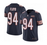 Men's Chicago Bears #94 Leonard Floyd Navy Blue Team Color 100th Season Limited Football Jersey