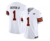 Men's Cleveland Browns #1 KC Concepcion Jr White 2026 1946 Collection F.U.S.E. Vapor Limited Football Stitched Jersey
