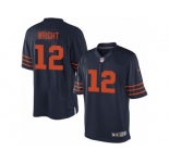 Men's Nike Chicago Bears #12 Kendall Wright Limited Navy Blue 1940s Throwback Alternate NFL Jersey