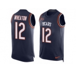 Men's Nike Chicago Bears #12 Markus Wheaton Limited Navy Blue Player Name & Number Tank Top NFL Jersey