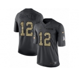 Men's Nike Chicago Bears #12 Matt Barkley Limited Black 2016 Salute to Service NFL Jersey