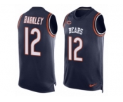 Men's Nike Chicago Bears #12 Matt Barkley Limited Navy Blue Player Name & Number Tank Top NFL Jersey