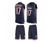 Men's Nike Chicago Bears #17 Alshon Jeffery Limited Navy Blue Tank Top Suit NFL Jersey