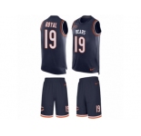 Men's Nike Chicago Bears #19 Eddie Royal Limited Navy Blue Tank Top Suit NFL Jersey