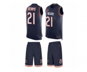 Men's Nike Chicago Bears #21 Quintin Demps Limited Navy Blue Tank Top Suit NFL Jersey