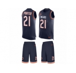 Men's Nike Chicago Bears #21 Tracy Porter Limited Navy Blue Tank Top Suit NFL Jersey