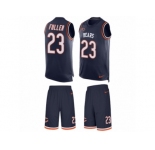 Men's Nike Chicago Bears #23 Kyle Fuller Limited Navy Blue Tank Top Suit NFL Jersey