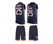 Men's Nike Chicago Bears #25 Ka'Deem Carey Limited Navy Blue Tank Top Suit NFL Jersey