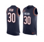 Men's Nike Chicago Bears #30 B.W. Webb Limited Navy Blue Player Name & Number Tank Top NFL Jersey