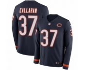 Men's Nike Chicago Bears #37 Bryce Callahan Limited Navy Blue Therma Long Sleeve NFL Jersey