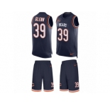 Men's Nike Chicago Bears #39 Jacoby Glenn Limited Navy Blue Tank Top Suit NFL Jersey