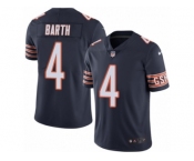Men's Nike Chicago Bears #4 Connor Barth Limited Navy Blue Rush NFL Jersey
