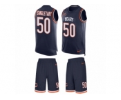 Men's Nike Chicago Bears #50 Mike Singletary Limited Navy Blue Tank Top Suit NFL Jersey
