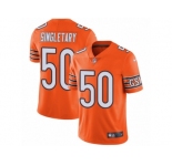 Men's Nike Chicago Bears #50 Mike Singletary Vapor Untouchable Limited Orange Rush NFL Jersey