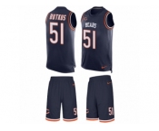 Men's Nike Chicago Bears #51 Dick Butkus Limited Navy Blue Tank Top Suit NFL Jersey