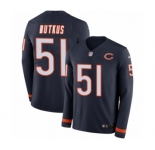 Men's Nike Chicago Bears #51 Dick Butkus Limited Navy Blue Therma Long Sleeve NFL Jersey