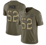 Men's Nike Chicago Bears #52 Khalil Mack Limited Olive Camo 2017 Salute to Service NFL Jersey