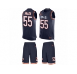 Men's Nike Chicago Bears #55 Hroniss Grasu Limited Navy Blue Tank Top Suit NFL Jersey