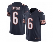 Men's Nike Chicago Bears #6 Jay Cutler Limited Navy Blue Rush NFL Jersey