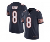 Men's Nike Chicago Bears #8 Connor Shaw Limited Navy Blue Rush NFL Jersey
