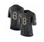 Men's Nike Chicago Bears #8 Mike Glennon Limited Black 2016 Salute to Service NFL Jersey
