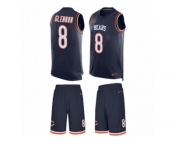 Men's Nike Chicago Bears #8 Mike Glennon Limited Navy Blue Tank Top Suit NFL Jersey