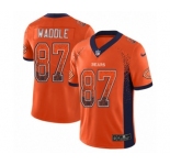 Men's Nike Chicago Bears #87 Tom Waddle Limited Orange Rush Drift Fashion NFL Jersey