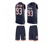Men's Nike Chicago Bears #93 Will Sutton Limited Navy Blue Tank Top Suit NFL Jersey