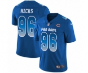 Men's Nike Chicago Bears #96 Akiem Hicks Limited Royal Blue NFC 2019 Pro Bowl NFL Jersey