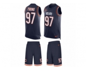 Men's Nike Chicago Bears #97 Willie Young Limited Navy Blue Tank Top Suit NFL Jersey