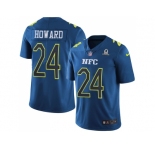 Nike Chicago Bears #24 Jordan Howard Navy Men's Stitched NFL Limited NFC 2017 Pro Bowl Jersey