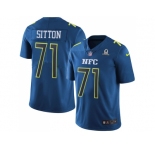 Nike Chicago Bears #71 Josh Sitton Navy Men's Stitched NFL Limited NFC 2017 Pro Bowl Jersey